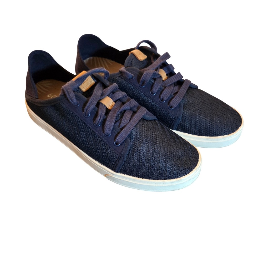 OluKai Pehuea Li Women Deep Navy Mesh Sneakers 7.5 Drop-In Heel Shoes
